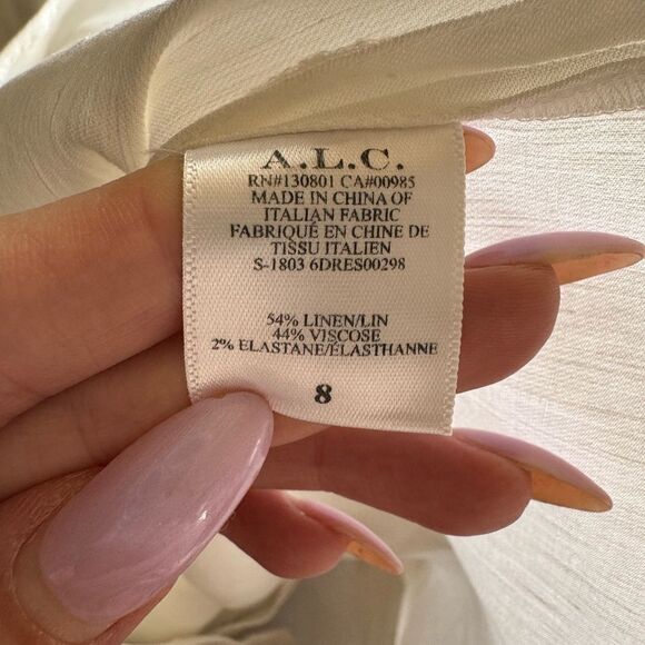 A.L.C Twist Front Mirren Mini Dress Sz 8 White - Picture 5 of 10